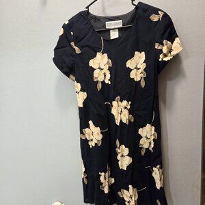 Jessica Howard Navy and White Floral Dress